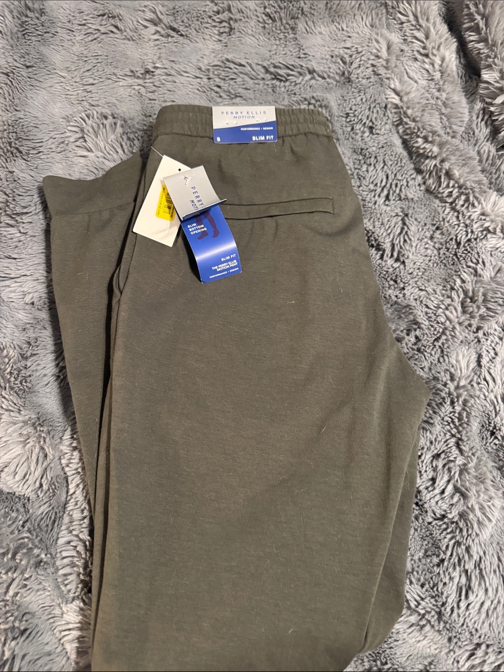 Perry Ellis Olive Green Slim Jogger Bottoms
